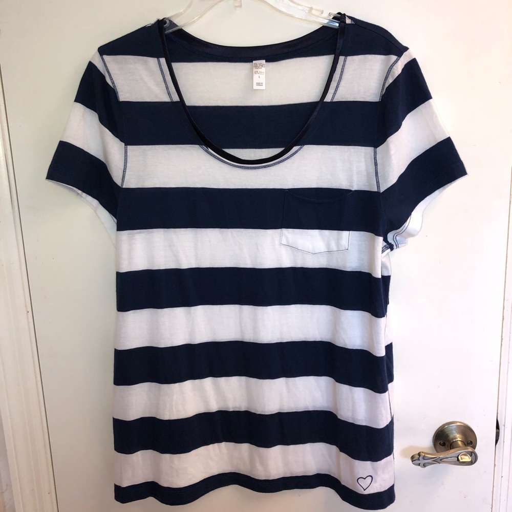 Navy/White striped tee